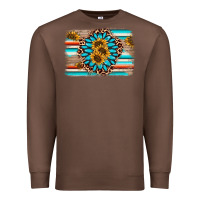 Chestnut gemstone sunflower background Premium Sweatshirt - AdoDesignShop