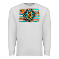 Dove Grey gemstone sunflower background Premium Sweatshirt - AdoDesignShop