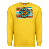 Lemon gemstone sunflower background Premium Sweatshirt - AdoDesignShop