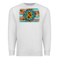 Oatmeal Heather gemstone sunflower background Premium Sweatshirt - AdoDesignShop
