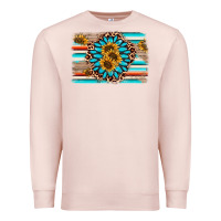 Pale Pink gemstone sunflower background Premium Sweatshirt - AdoDesignShop