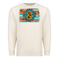 Sandshell gemstone sunflower background Premium Sweatshirt - AdoDesignShop
