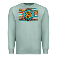 Seafoam gemstone sunflower background Premium Sweatshirt - AdoDesignShop