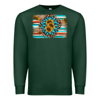 Sports Green gemstone sunflower background Premium Sweatshirt - AdoDesignShop