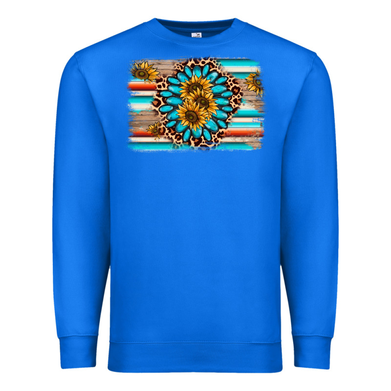 Gemstone Sunflower Background Premium Sweatshirt by AdoDesignShop | Teevron
