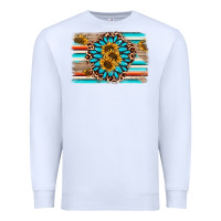 White gemstone sunflower background Premium Sweatshirt - AdoDesignShop