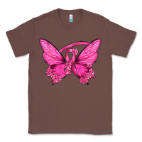 Chestnut Breast Cancer Butterfly Classic Tee - texasbilliewilder