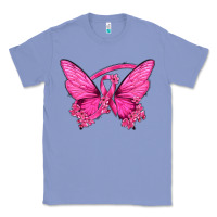 Colony Blue Breast Cancer Butterfly Classic Tee - texasbilliewilder