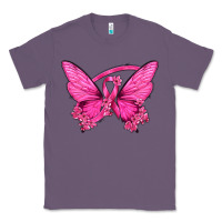 Lavender Breast Cancer Butterfly Classic Tee - texasbilliewilder