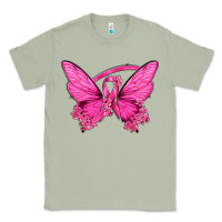 Matcha Breast Cancer Butterfly Classic Tee - texasbilliewilder
