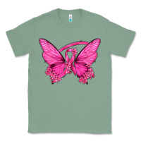 Sage Breast Cancer Butterfly Classic Tee - texasbilliewilder