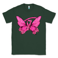 Sports Green Breast Cancer Butterfly Classic Tee - texasbilliewilder
