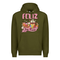 Army Green mexican new year Premium Hoodie - MaliasSmallBusiness