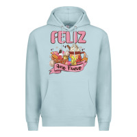 Blue Mist mexican new year Premium Hoodie - MaliasSmallBusiness