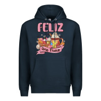 Navy mexican new year Premium Hoodie - MaliasSmallBusiness