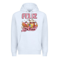 White mexican new year Premium Hoodie - MaliasSmallBusiness