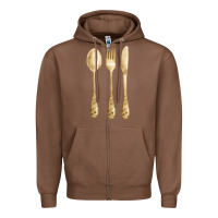 Chestnut spoon fork knife fa element Zipper Hoodie - FaDigitalArtStudio