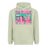 Matcha pink christmas coffee Heavyweight Hoodie - Jasminsmagicworld
