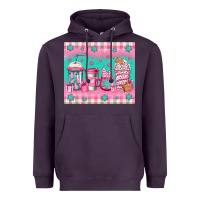 Plum pink christmas coffee Heavyweight Hoodie - Jasminsmagicworld