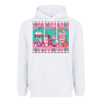White pink christmas coffee Heavyweight Hoodie - Jasminsmagicworld