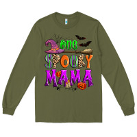 Army Green one spooky mama Long Sleeve Tee - Zillion Design Studio