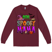 Burgundy one spooky mama Long Sleeve Tee - Zillion Design Studio