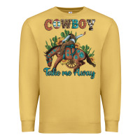 Antique Gold cowboy take me away rodeo Premium Sweatshirt - Artiststas