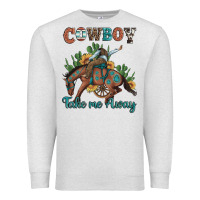 Oatmeal Heather cowboy take me away rodeo Premium Sweatshirt - Artiststas