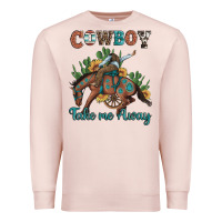Pale Pink cowboy take me away rodeo Premium Sweatshirt - Artiststas