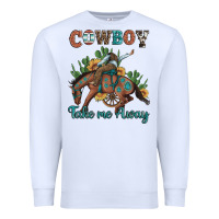 White cowboy take me away rodeo Premium Sweatshirt - Artiststas