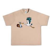 Burro stork with black baby boy Urban Heavy Tee - BarkalooDesign