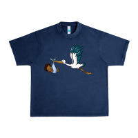 Navy stork with black baby boy Urban Heavy Tee - BarkalooDesign