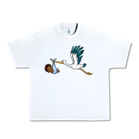 White stork with black baby boy Urban Heavy Tee - BarkalooDesign