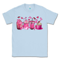 Dusty Blue Breast Cancer Coffee Cups Classic Tee - texasbilliewilder