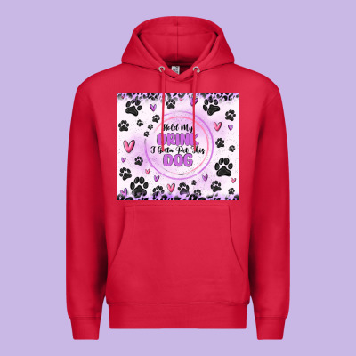 Hold My Drink I Gotta Pet This Dog Premium Hoodie Designed By Maliassmallbusiness