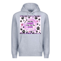 Heather Grey hold my drink i gotta pet this dog Premium Hoodie - MaliasSmallBusiness