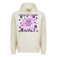 Oatmeal Heather hold my drink i gotta pet this dog Premium Hoodie - MaliasSmallBusiness