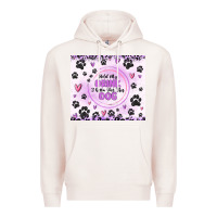 Pale Pink hold my drink i gotta pet this dog Premium Hoodie - MaliasSmallBusiness