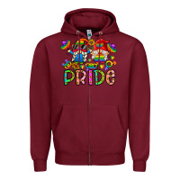 Burgundy pride Zipper Hoodie - CowhideDigitalArt