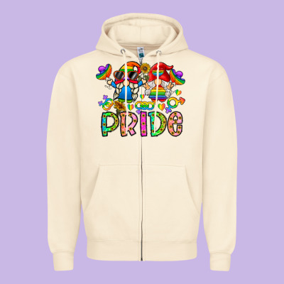 Pride Zipper Hoodie Designed By Cowhidedigitalart