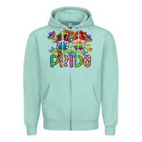 Seafoam pride Zipper Hoodie - CowhideDigitalArt