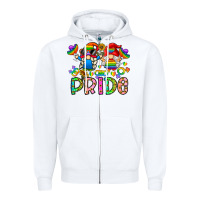 White pride Zipper Hoodie - CowhideDigitalArt