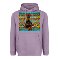 Lavender doberman with western background Heavyweight Hoodie - Artiststas