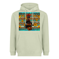 Matcha doberman with western background Heavyweight Hoodie - Artiststas