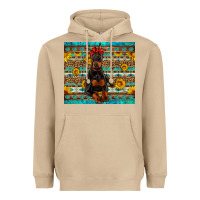 Doberman With Western Background Heavyweight Hoodie | Teevron