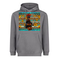 Storm doberman with western background Heavyweight Hoodie - Artiststas