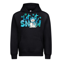 Black let it snow winter snowman Urban Hoodie - MaliasSmallBusiness