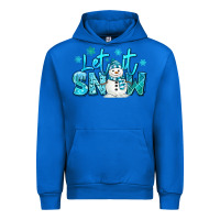 Cobalt let it snow winter snowman Urban Hoodie - MaliasSmallBusiness