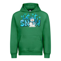 Emerald let it snow winter snowman Urban Hoodie - MaliasSmallBusiness