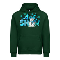 Forest Green let it snow winter snowman Urban Hoodie - MaliasSmallBusiness
